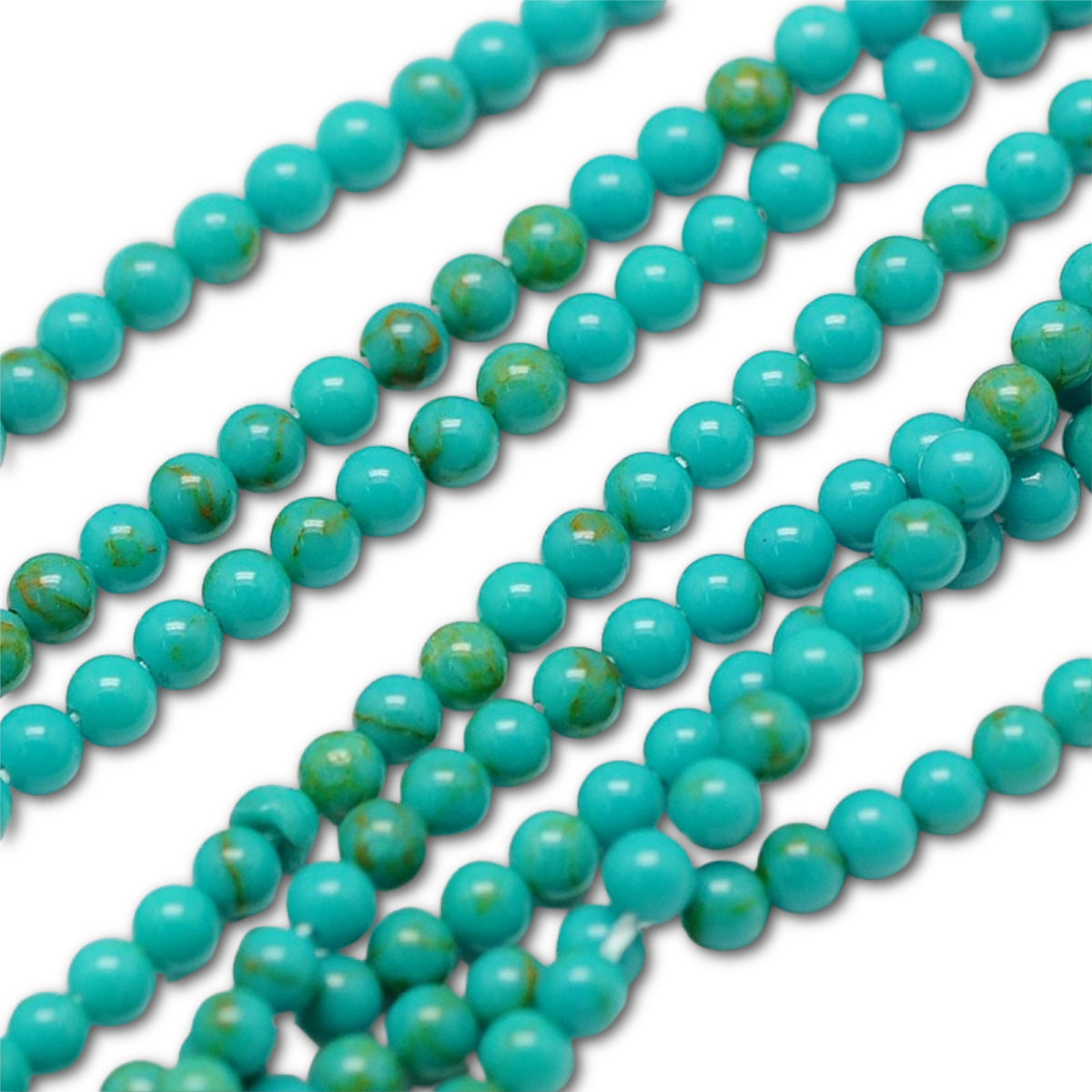 2mm Turquoise Bead Strand - Approx 180 Beads