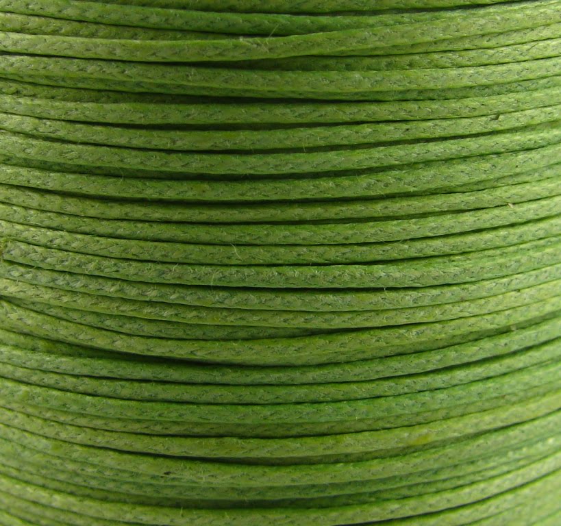 0.6mm Waxed Cotton Cord – Fern – Per Meter