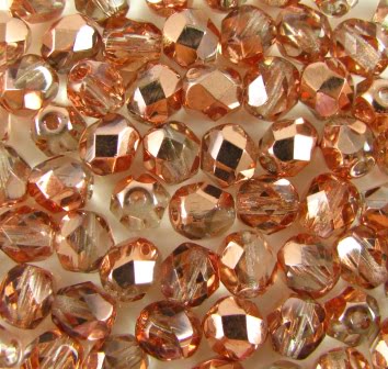 6mm Czech Fire Polish – 00030/27101 – Crystal Capri Gold x 50