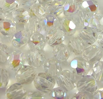 4mm Czech Fire Polish – 00030/28701 – Crystal AB – Wholesale Pack