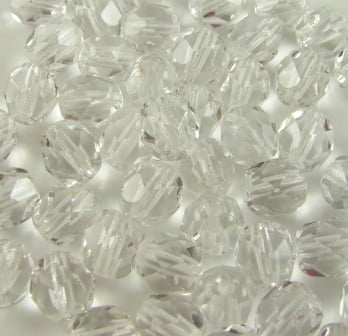 4mm Czech Fire Polish – 00030 – Crystal x 100