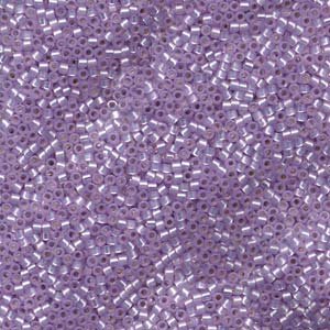11/0 – Miyuki Delica - 5g Bag – Silver Lined Lavender Alabaster – DB0629