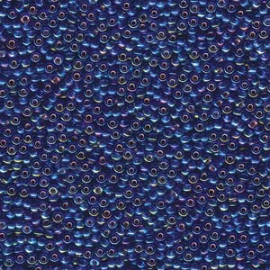 11/0 Miyuki Seed Beads - 25g Bag – Silver Lined Cobalt AB - Colour 1020