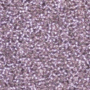 11/0 Miyuki Seed Beads - 25g Bag – Silver Lined Smoky Amethyst - Colour 12