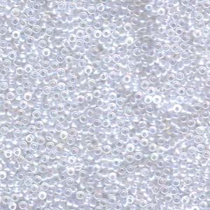 11/0 Miyuki Seed Beads - 25g Bag – Semi Matte Crystal AB – Colour 131SFR