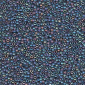 11/0 Miyuki Seed Beads - 25g Bag – Matte Transparent Grey AB - Colour 152FR