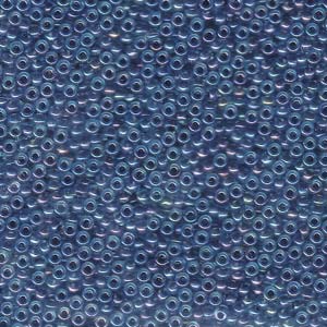 11/0 Miyuki Seed Beads - 25g Bag – Blue Lined Aqua AB - Colour 339