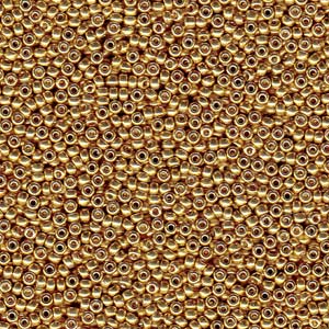 15/0 Miyuki Seed Beads - 5g Bag – Duracoat Galvanised Gold – Colour 4202