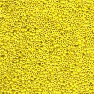 11/0 Miyuki Seed Beads - 25g Bag – Opaque Yellow Luster - Colour 422