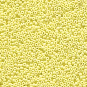 11/0 Miyuki Seed Beads - 25g Bag – Duracoat Opaque Dyed Pale Yellow - Colour 4451