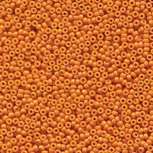 11/0 Miyuki Seed Beads - 25g Bag – Duracoat Opaque Dyed Orange - Colour 4454