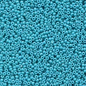 15/0 Miyuki Seed Beads - 5g Bag – Duracoat Opaque Dyed Blue Green - Colour 4483