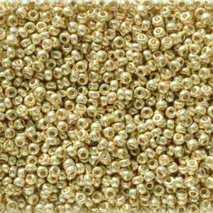 11/0 Miyuki Seed Beads - 25 gram Bag – Duracoat Galvanised Yellow Gold – Colour 5102
