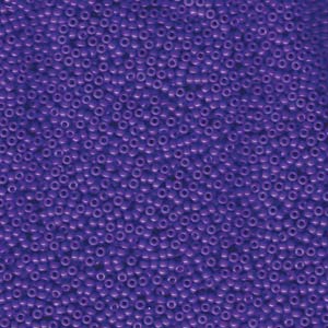 15/0 Miyuki Seed Beads - 5g Bag – Dyed Opaque Purple - Colour 1486
