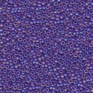 15/0 Miyuki Seed Beads - 5g Bag – Matte Cobalt AB - Colour 151FR