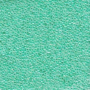 15/0 Miyuki Seed Beads - 5g Bag – Aqua Green Ceylon - Colour 536