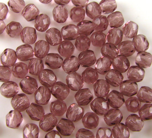 6mm Czech Fire Polish - 20020 - Light Amethyst x 100