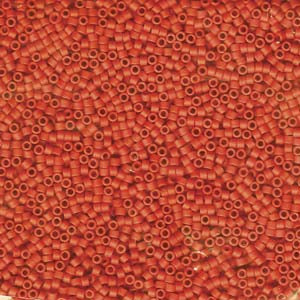 11/0 – Miyuki Delica - 5g Bag – Dyed Matte Opaque Vermillion – DB0795