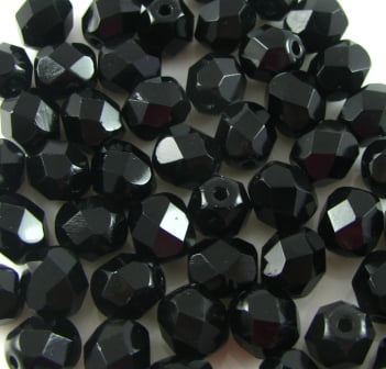 6mm Czech Fire Polish – 23980 – Jet x 50