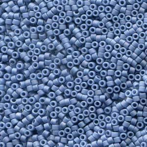 11/0 – Miyuki Delica - 5g Bag - Frosted Opaque Glaze Rainbow Soft Blue – DB2318