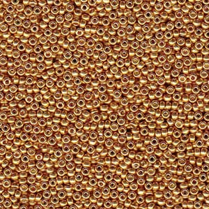 11/0 Miyuki Seed Beads - 25g Bag – Duracoat Galvanised Yellow Gold - Colour 4203