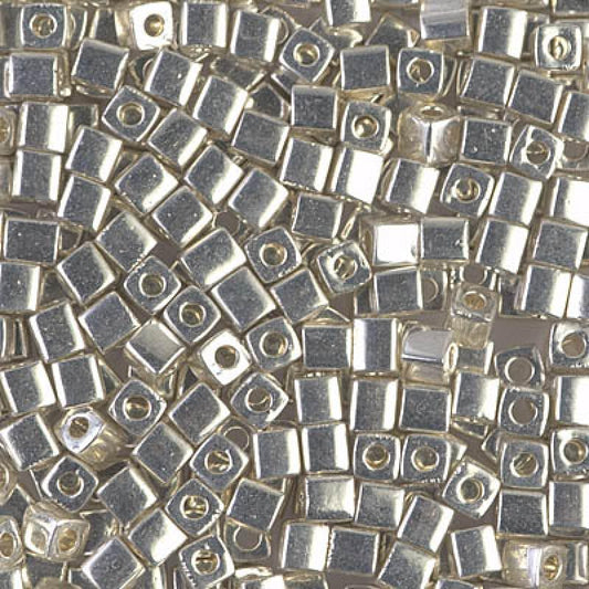 Miyuki Cubes 3mm - 5g Bag – Galvanized Silver - 1051