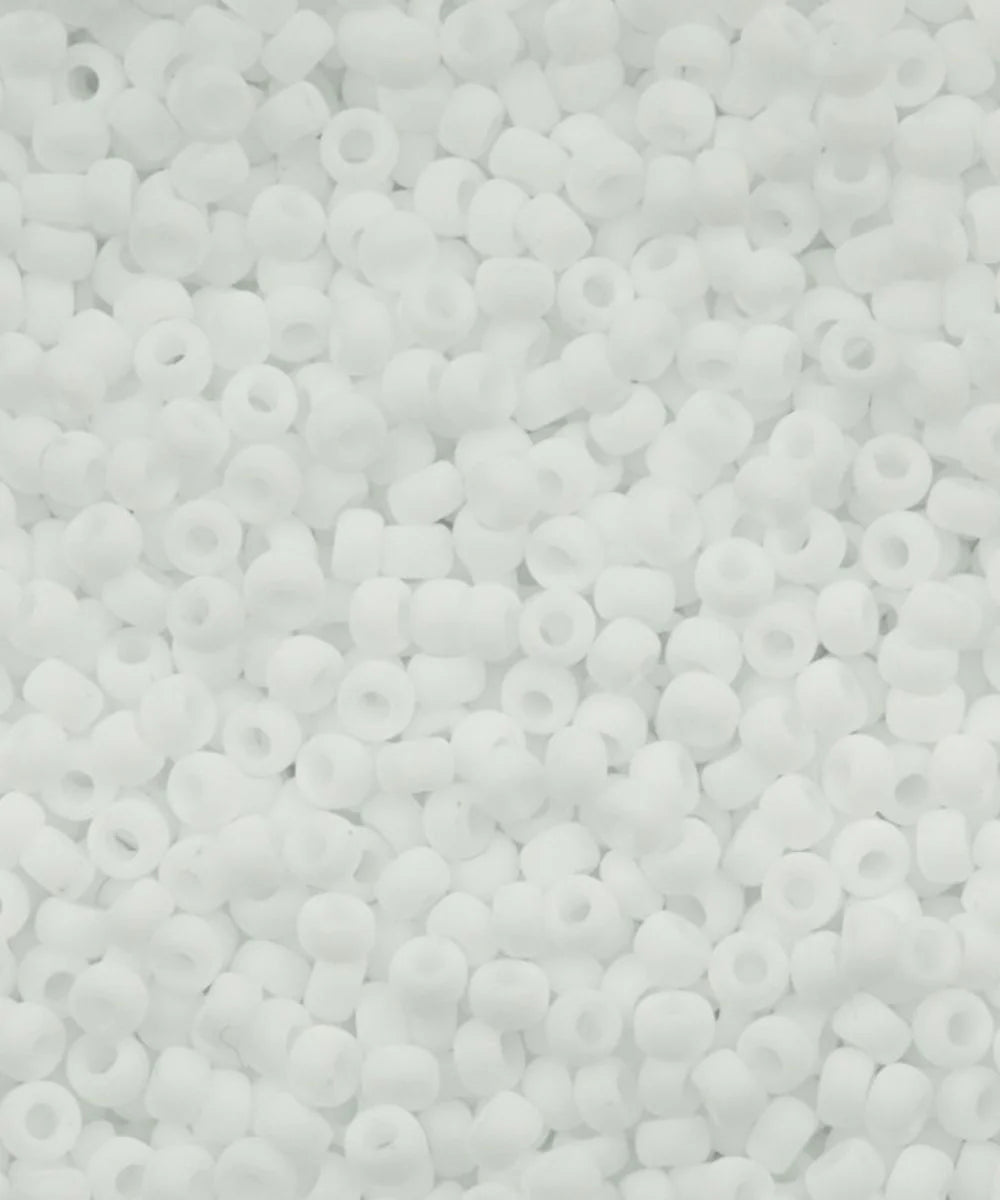 11/0 Miyuki Seed Beads - 25g Bag – Matte Opaque White – Colour 402F