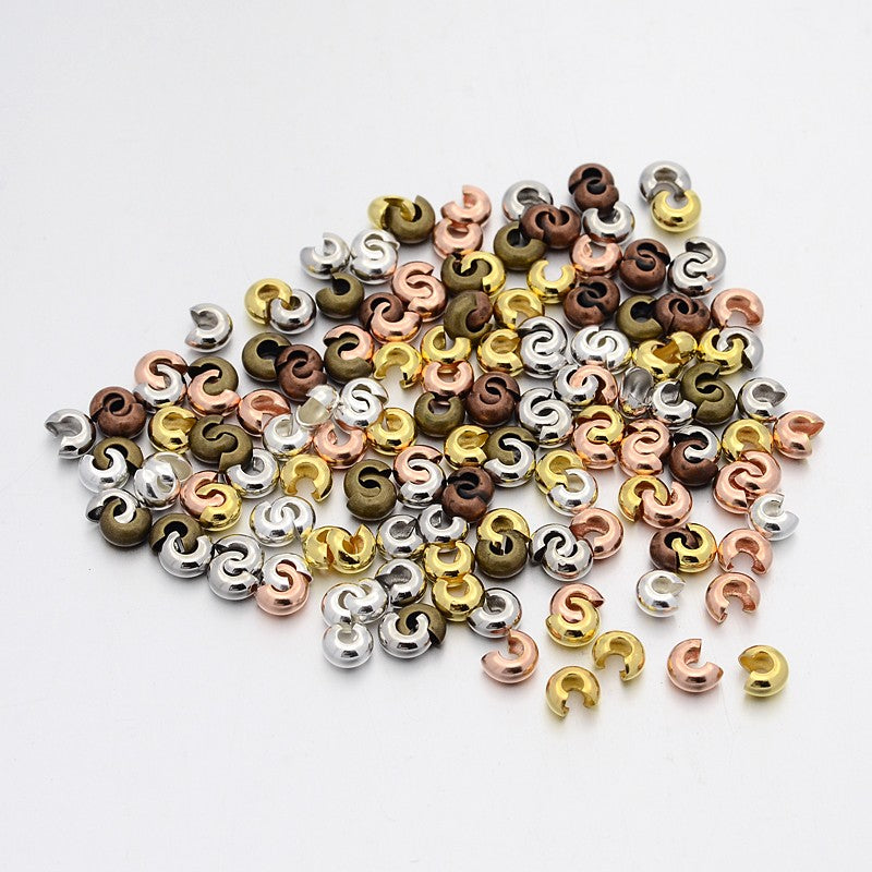 3mm Mixed Colour Crimp Covers x 50