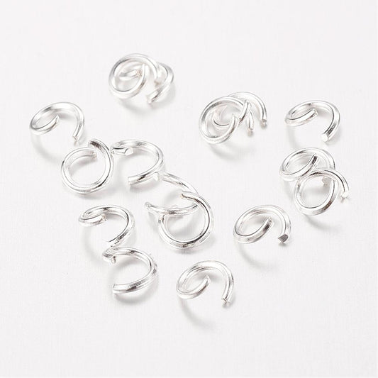 Silver Plated – 4mm Open Jump Rings – Approx 30 (1.5g bag)