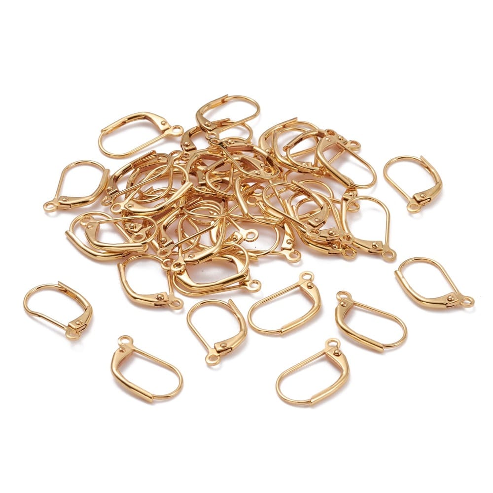 18k Gold Plated Leverback Earrings – Pack of 10 Pairs