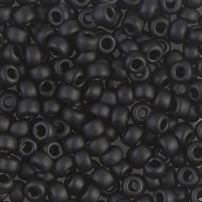 6/0 Miyuki Seed Beads - 25g Bag – Matte Black - Colour 401F