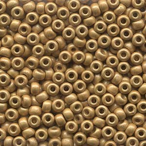6/0 Miyuki Seed Beads - 250g Wholesale Bag - Duracoat Galvanised Matte Gold - Colour 4202F