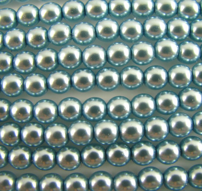 2mm Czech Round Glass Pearl Pack of 100 – 70036 – Pale Blue