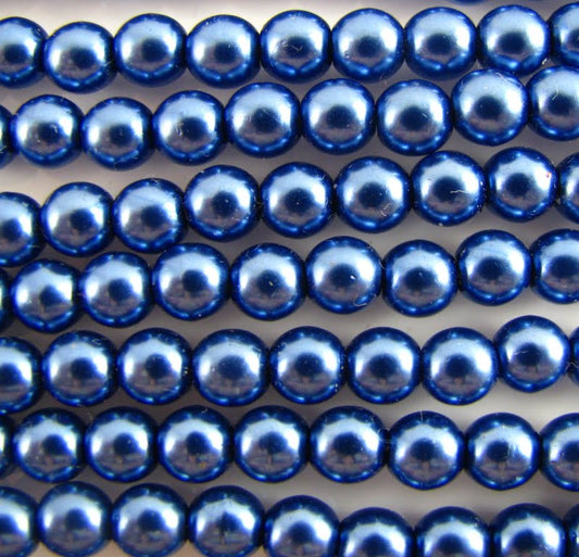 2mm Czech Round Glass Pearl Pack of 100 – 70037 – Blueberry