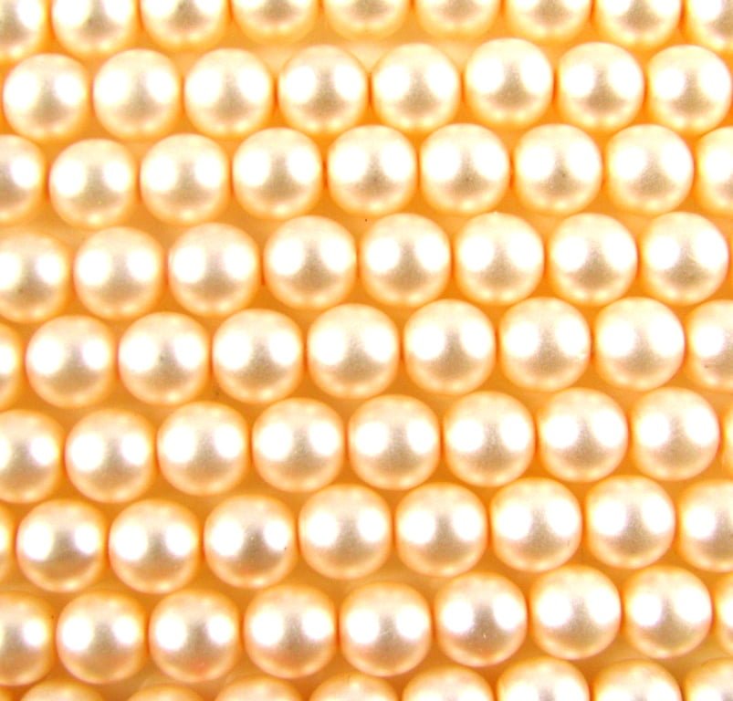 4mm Czech Round Glass Pearl Strand of 55 – 70173 – Frosted Champagne