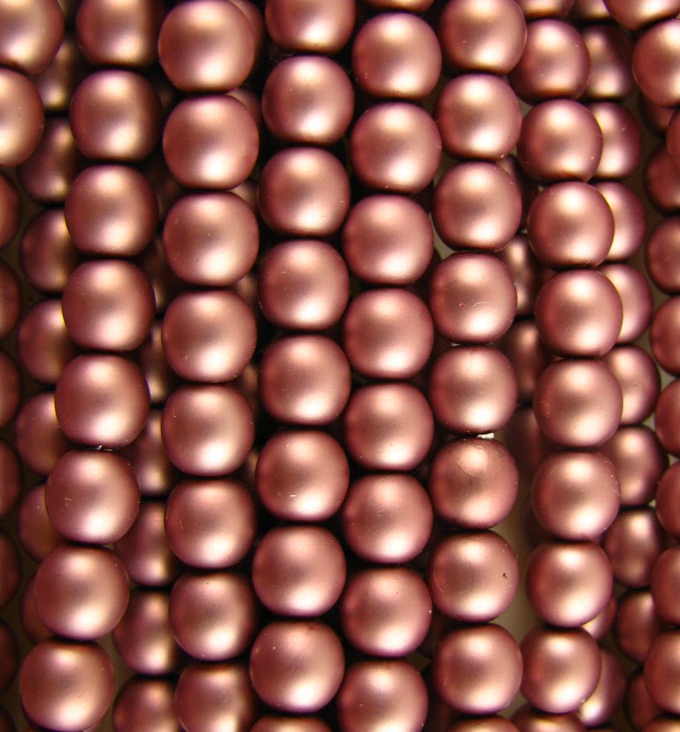 2mm Czech Round Glass Pearl - Bag of 100 – 70188 – Frosted Old Rose