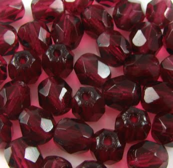 3mm Czech Fire Polish - 70350 - Fuchsia x 100