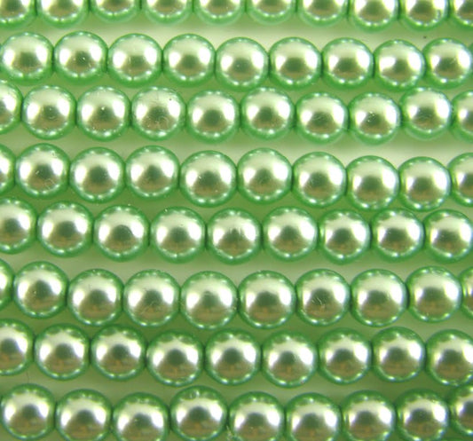 6mm Czech Round Glass Pearl Strand of 36 - 70464 - Mint