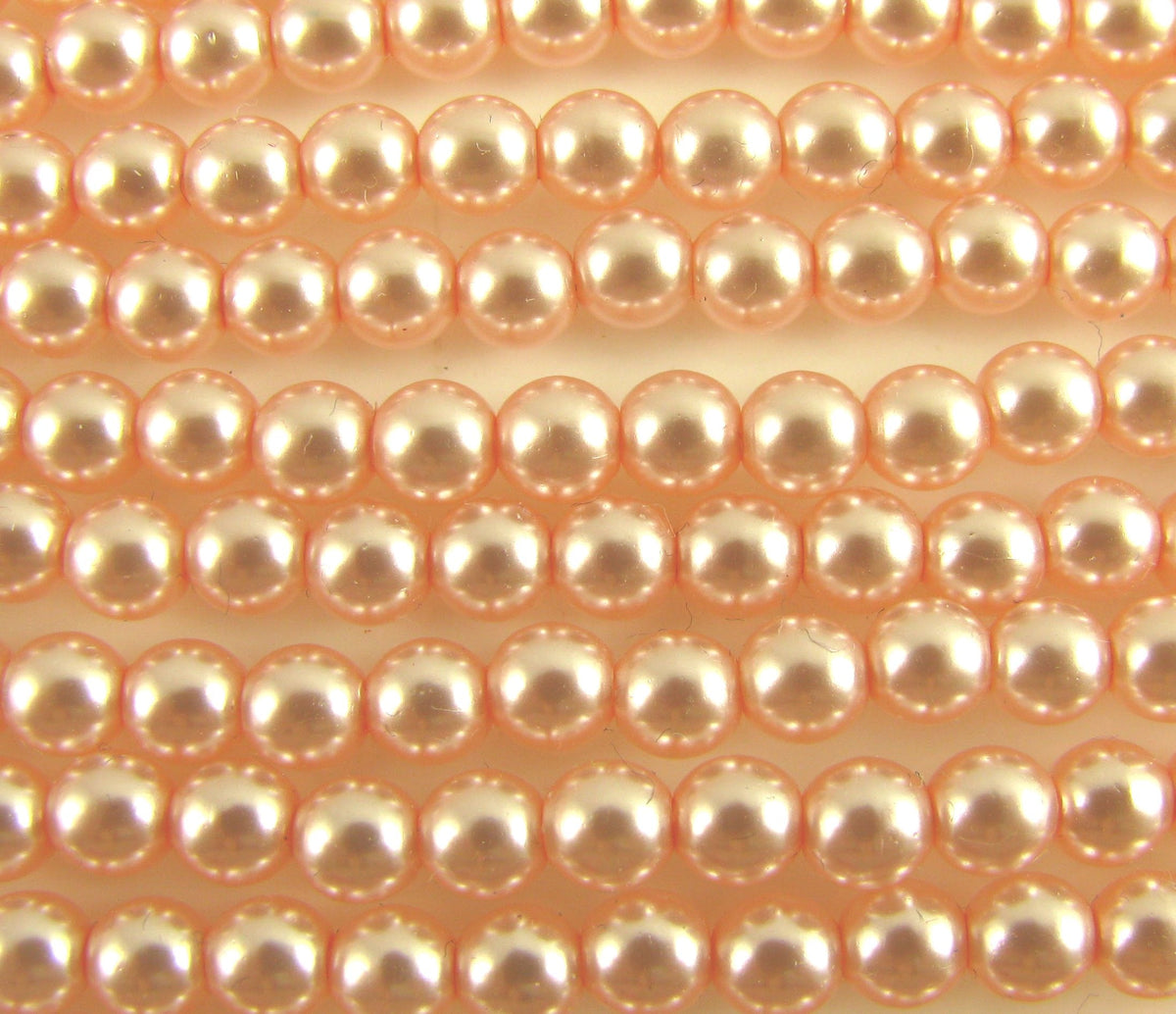 6mm Czech Round Glass Pearl -  Bag of 50 – 70474 – Rosaline