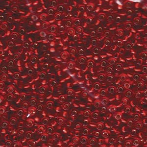 8/0 Miyuki Seed Beads - 25g Bag – Silver Lined Ruby - Colour 11