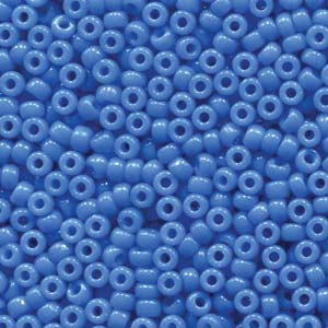 8/0 Miyuki Seed Beads - 25g Bag - Duracoat Opaque Dyed Bright Blue - Colour 4484