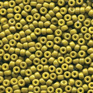 11/0 Miyuki Seed Beads - 25g Bag – Duracoat Opaque Dyed Olive - Colour 4491