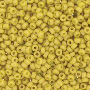 11/0 Miyuki Seed Beads - 25g Bag – Frosted Opaque Glazed Rainbow Yellow - Colour 4692