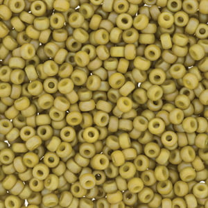 11/0 Miyuki Seed Beads - 25g Bag – Frosted Opaque Glazed Rainbow Pistachio - Colour 4693
