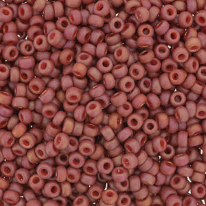 11/0 Miyuki Seed Beads - 25g Bag – Frosted Opaque Glazed Rainbow Cardinal - Colour 4695