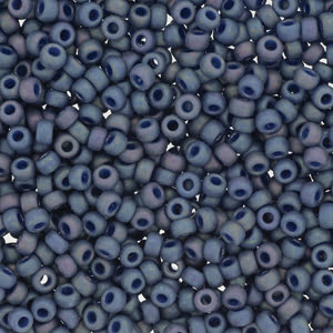 8/0 Miyuki Seed Beads - 25g Bag – Frosted Opaque Glazed Rainbow Nebula Blue - Colour 4703