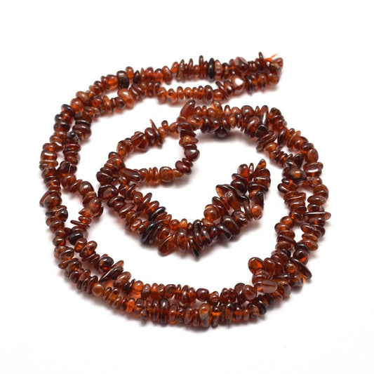 5x8mm Natural Garnet Chip Beads - 78cm Strand
