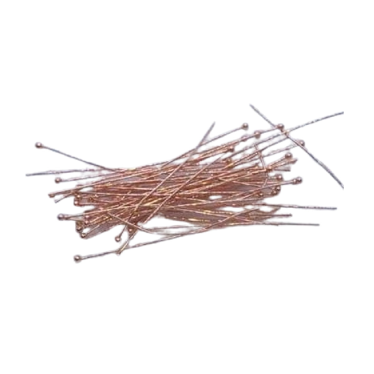 Rose Gold Plated 50mm Ball Pins x 50