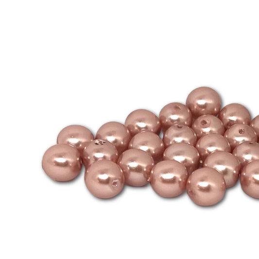 8mm Czech Round Glass Pearl Pack of 25 – 70427 – Ballerina