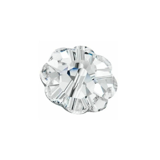 8mm Preciosa Flower Spacer – Crystal AB (Foiled)